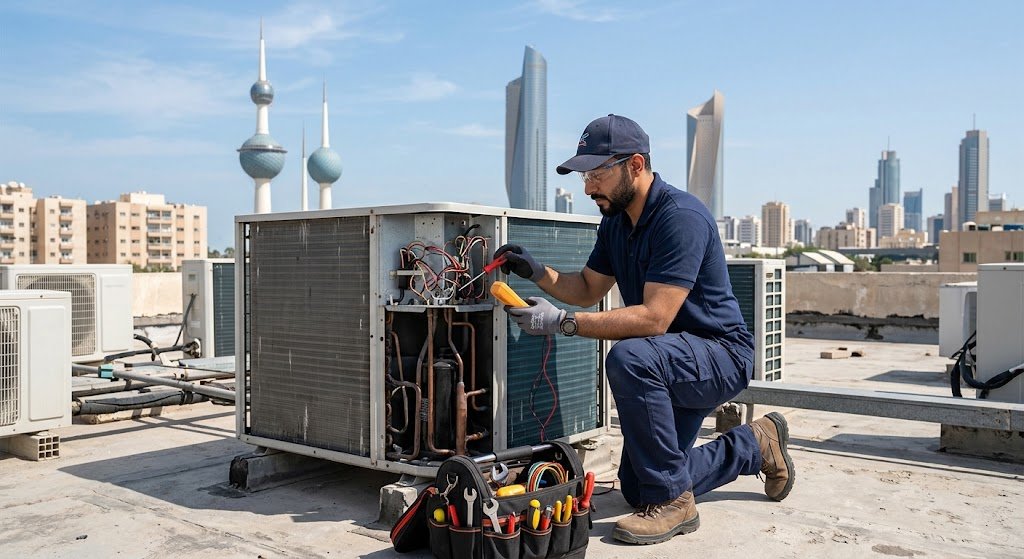 فني تكييف الفردوس بالكويت لتقديم أفضل خدمات صيانة وتركيب المكيفات باحترافية